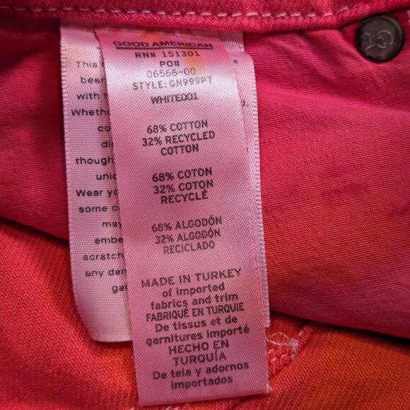 Good American Prentis Burrell 90s Loose Fit Tie Dye Jeans Pink Orange Size 2/26 - Picture 8 of 16